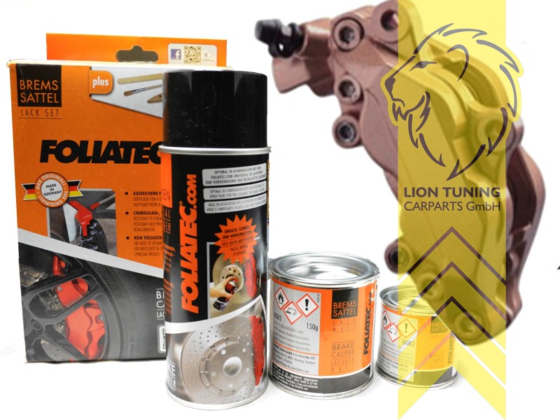 Liontuning - Tuningartikel für Ihr Auto  Lion Tuning Carparts GmbH  Foliatec Bremssattel Lack Set Farbe Kupfer Metallic