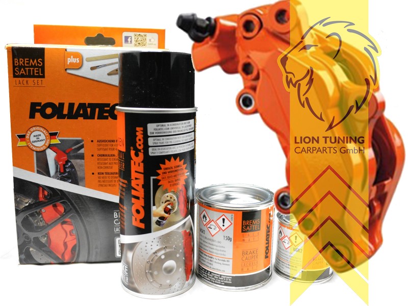 Liontuning - Tuningartikel für Ihr Auto  Lion Tuning Carparts GmbH Foliatec  Bremssattel Lack Set Farbe Orange