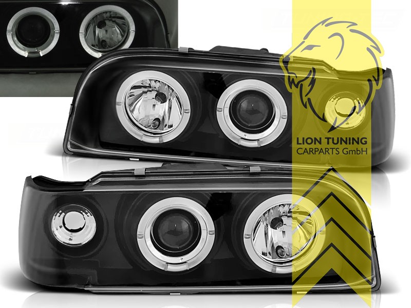 Halogen, schwarz, weiß LED, Abblendlicht H1 / Fernlicht H1, Blinkerbirnen BAU15S, manuell verstellbar, Eintragungsfrei / mit E-Prüfzeichen