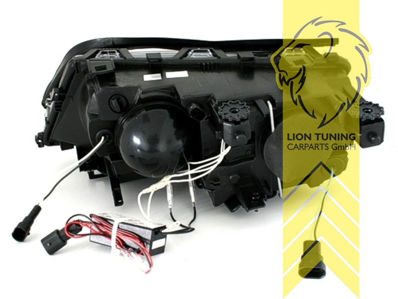 Liontuning - Tuningartikel für Ihr Auto  Lion Tuning Carparts GmbH CCFL  Angel Eyes Scheinwerfer BMW E46 Limousine Touring schwarz