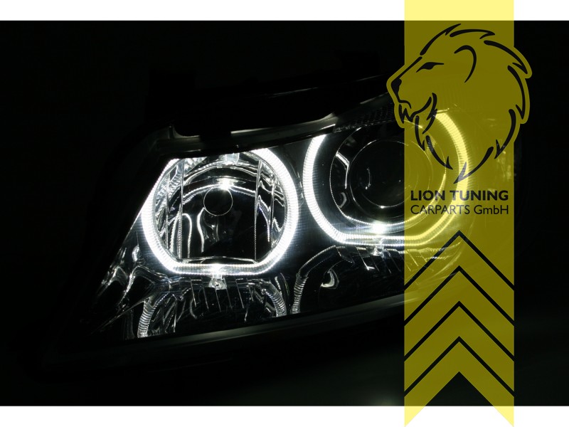 SW-DRLtube Angel Eye Xenon Scheinwerfer für 3er BMW E90 E91 LCI 09-13 High  U-LED-DRL Black ohne AFS - tuning online kaufen