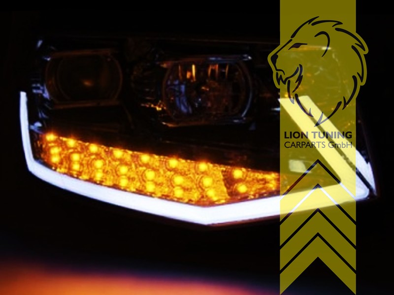 Liontuning - Tuningartikel für Ihr Auto  Lion Tuning Carparts GmbH  Scheinwerfer echtes TFL VW T6 Bus LED Tagfahrlicht chrom