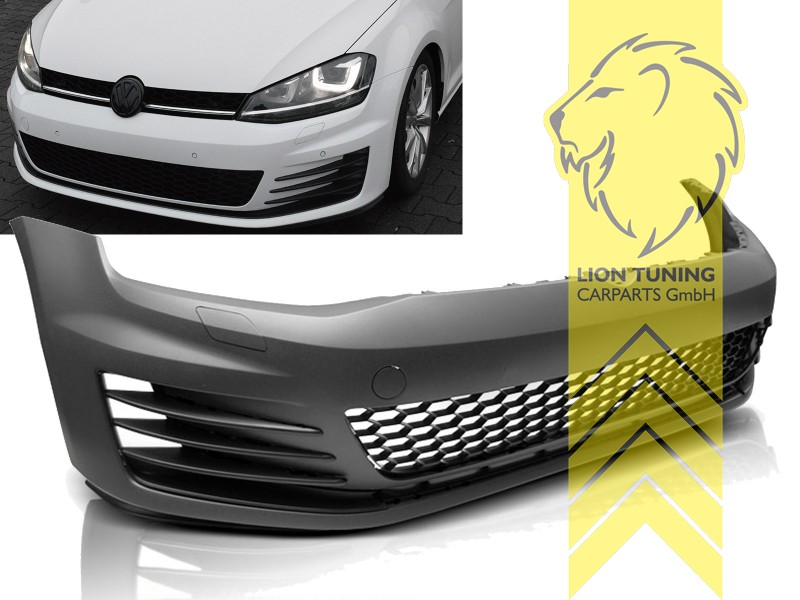 Spoilerschwert Frontspoiler V2 mit Wing ABS VW Golf 7 GTI GTD ABE Carbon  Optik