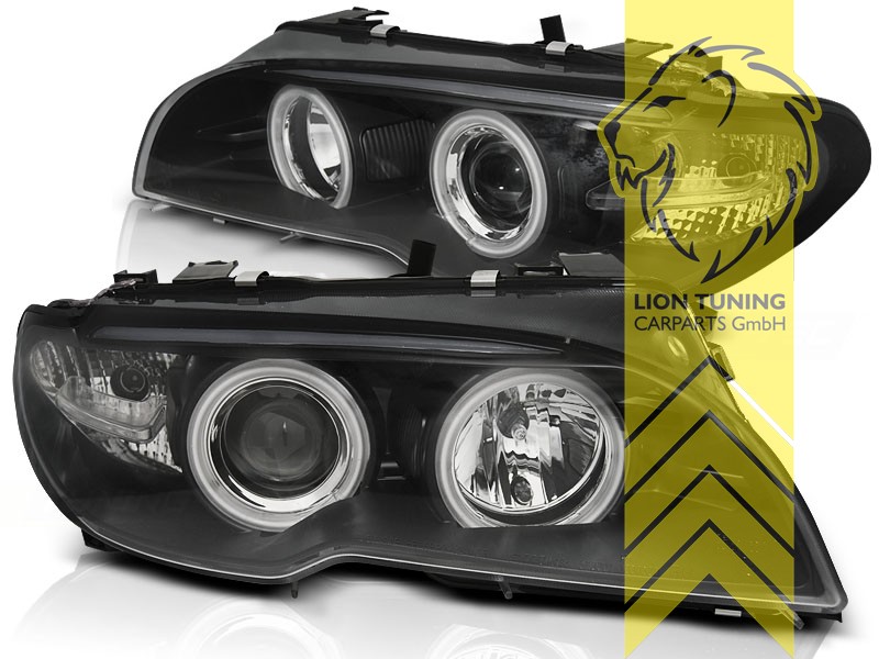 Liontuning - Tuningartikel für Ihr Auto  Lion Tuning Carparts GmbH Angel  Eyes Scheinwerfer VW Golf 4 Limousine Variant Cabrio schwarz