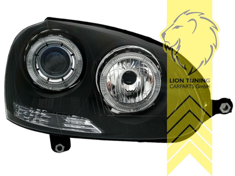 Liontuning - Tuningartikel für Ihr Auto  Lion Tuning Carparts GmbH Design  Scheinwerfer VW Golf 5 Jetta 3 GTI Optik schwarz Bi-XENON