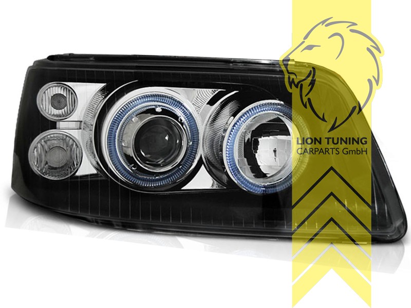 Liontuning - Tuningartikel für Ihr Auto  Lion Tuning Carparts GmbH Angel  Eyes Scheinwerfer VW T5 Bus Multivan Caravelle Transporter schwarz