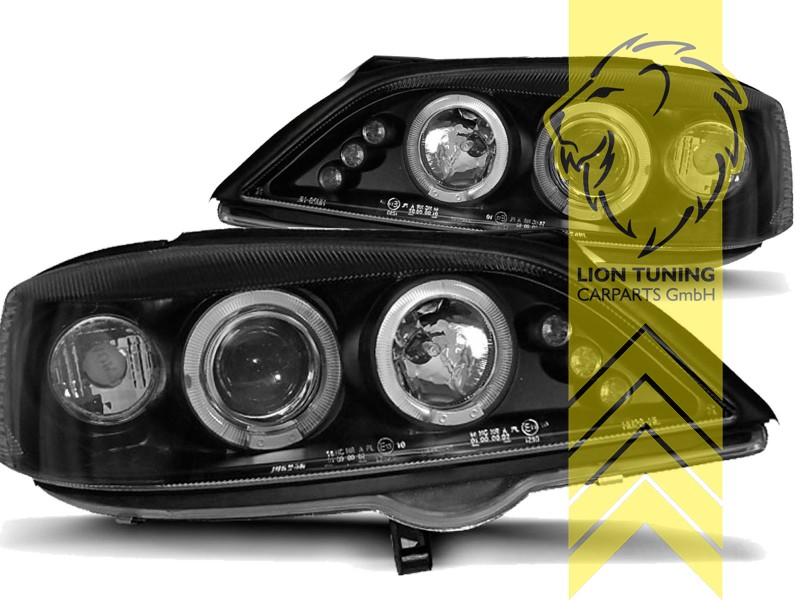 Liontuning - Tuningartikel für Ihr Auto  Lion Tuning Carparts GmbH Angel  Eyes Scheinwerfer Opel Corsa C Combo C chrom
