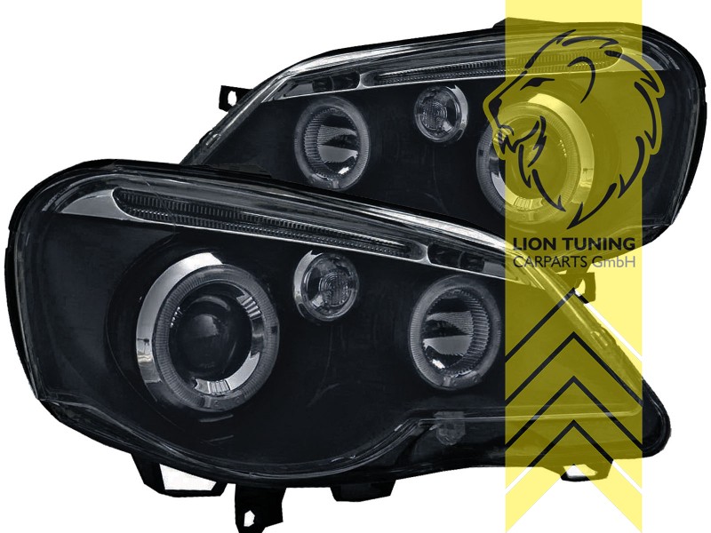 Liontuning - Tuningartikel für Ihr Auto  Lion Tuning Carparts GmbH Angel  Eyes Scheinwerfer VW Polo 9N3 schwarz