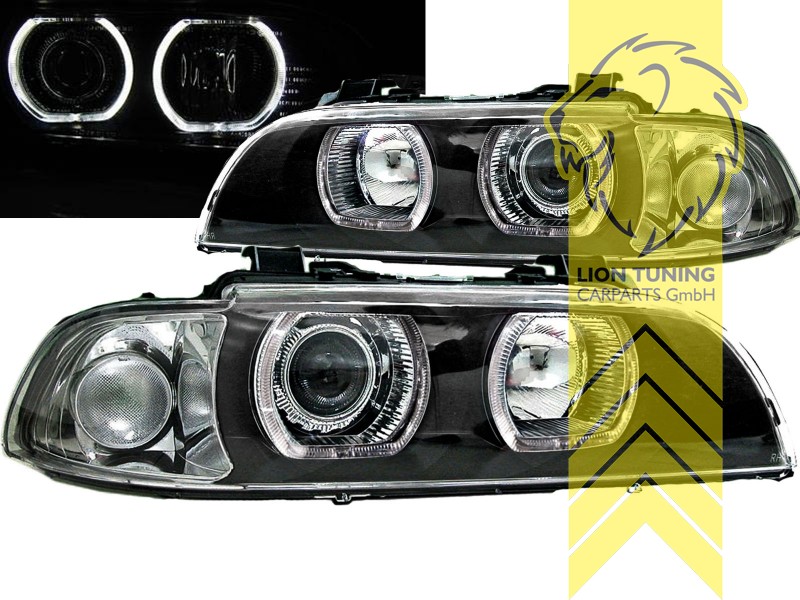 Liontuning - Tuningartikel für Ihr Auto  Lion Tuning Carparts GmbH Angel  Eyes Scheinwerfer Peugeot 306 Cabrio Break chrom