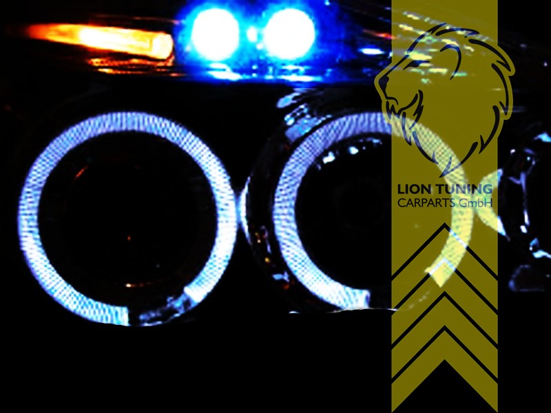 LED Angel Eyes Scheinwerfer für Renault Clio C schwarz 