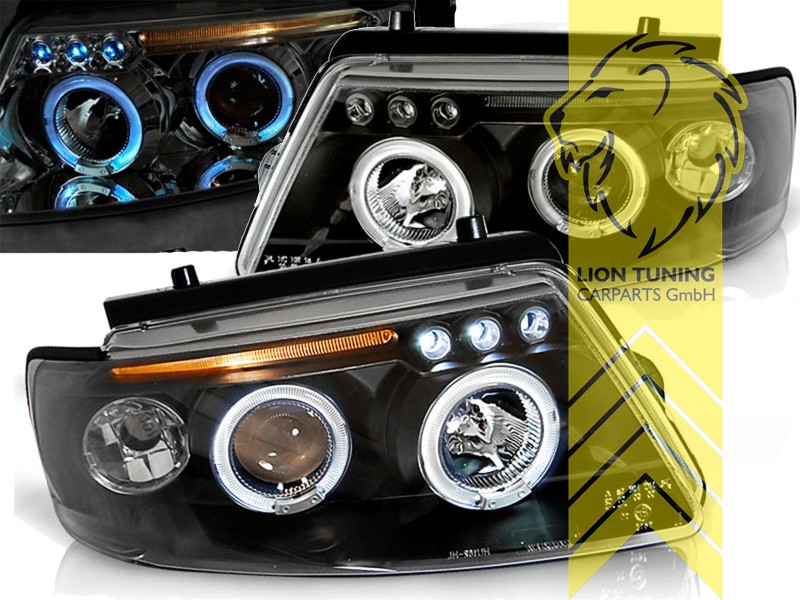 Liontuning - Tuningartikel für Ihr Auto  Lion Tuning Carparts GmbH Angel  Eyes Scheinwerfer VW Passat 3B Limousine Variant schwarz