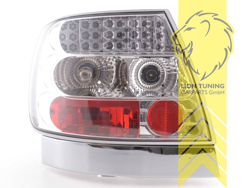 Liontuning - Tuningartikel für Ihr Auto  Lion Tuning Carparts GmbH LED  Rückleuchten Audi A4 B5 8D Limousine chrom