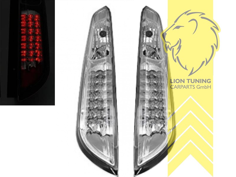 Liontuning - Tuningartikel für Ihr Auto  Lion Tuning Carparts GmbH LED  Rückleuchten Ford Focus 2 Fließheck chrom