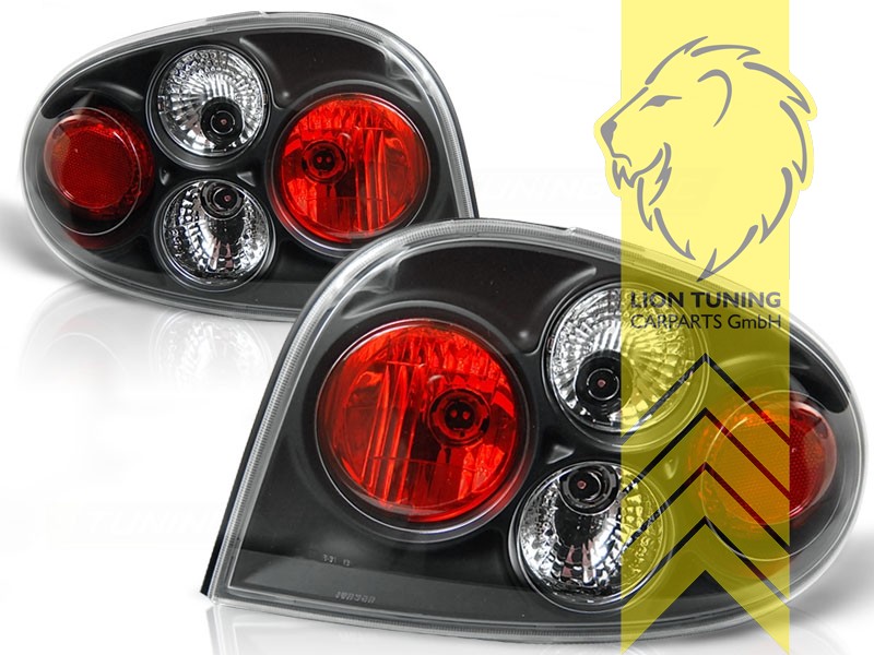Halogen, schwarz, nur passend für 3-Türer, Blinkerbirnen BAU15S, Eintragungsfrei / mit E-Prüfzeichen