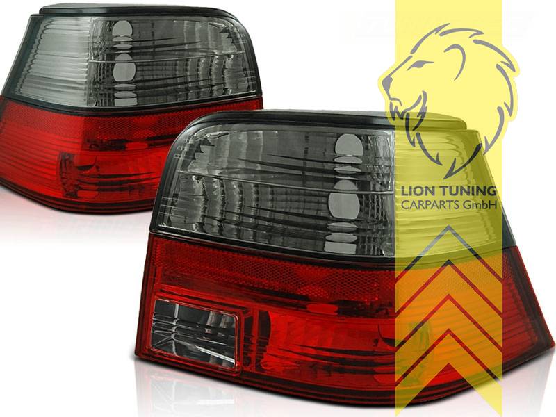 Liontuning - Tuningartikel für Ihr Auto  Lion Tuning Carparts GmbH Rückleuchten  VW Golf 4 rot schwarz