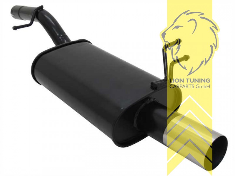 1 x 76mm RL-Design, Endrohr single, 76mm, Rund, Metall / Stahl, 1.2 16V / 1.4 16V / 1.4 TDCI / 1.6 TDCI, Eintragungsfrei / mit ABE