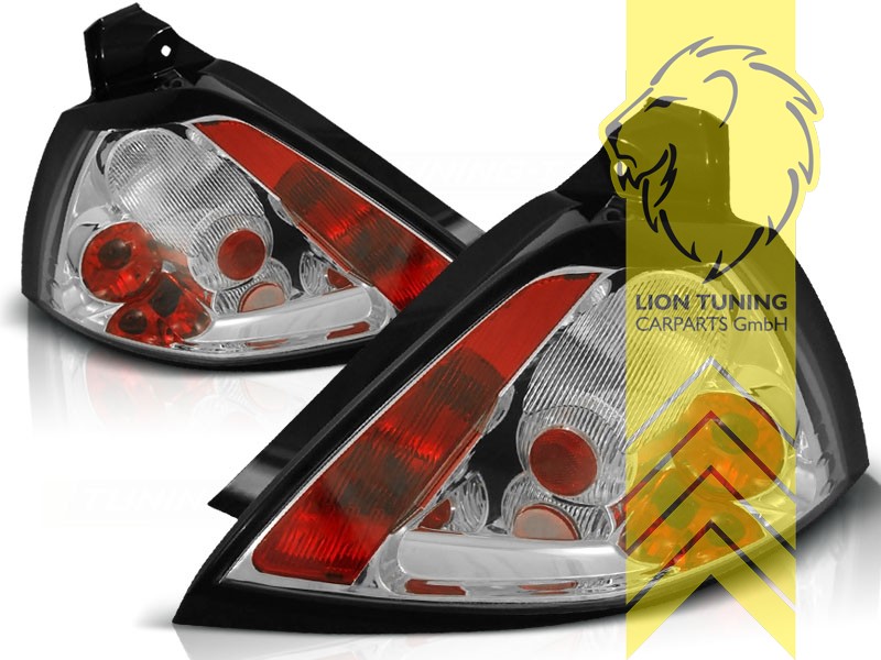 Halogen, chrom, weiss, passend für 3-Türer und 5-Türer, Blinkerbirnen BAU15S, Eintragungsfrei / mit E-Prüfzeichen