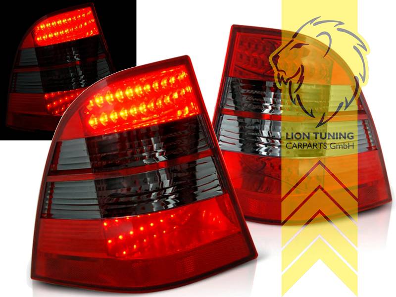 Liontuning - Tuningartikel für Ihr Auto  Lion Tuning Carparts GmbH LED Rückleuchten  Mercedes Benz W163 ML M-Klasse rot schwarz