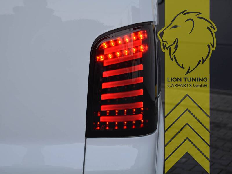Liontuning - Tuningartikel für Ihr Auto  Lion Tuning Carparts GmbH LED Rückleuchten  VW T5 Bus Facelift Multivan Caravelle Transporter schwarz smo