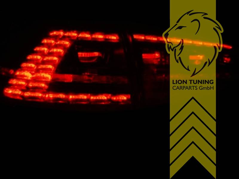 Liontuning - Tuningartikel für Ihr Auto  Lion Tuning Carparts GmbH LED  Rückleuchten VW Golf 7 rot chrom R Optik mit dynamischem LED Blinker