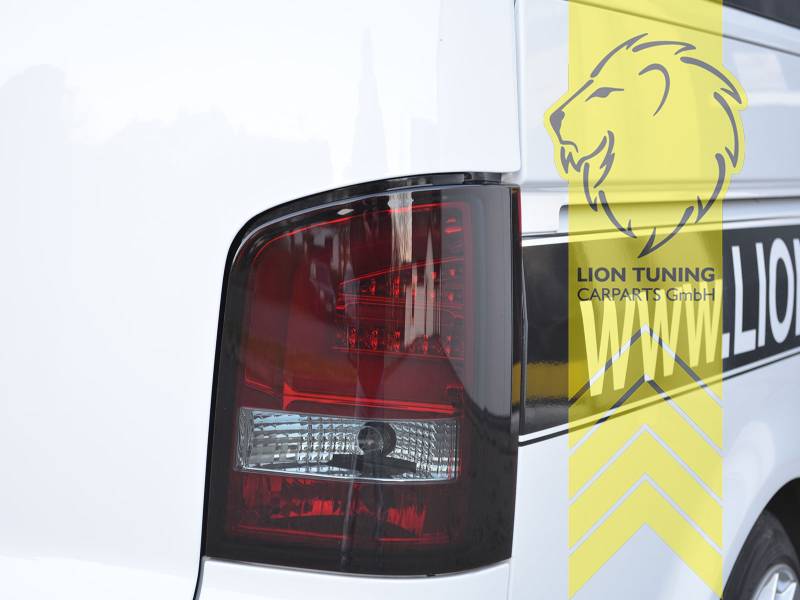 Liontuning - Tuningartikel für Ihr Auto  Lion Tuning Carparts GmbH LED  Rückleuchten VW T5 Bus Facelift Multivan Caravelle Transporter rot smoke