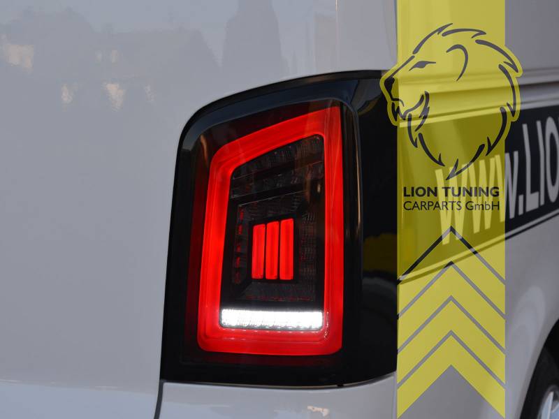 Liontuning - Tuningartikel für Ihr Auto  Lion Tuning Carparts GmbH LED Rückleuchten  VW T5 Bus Facelift Multivan Caravelle Transporter smoke