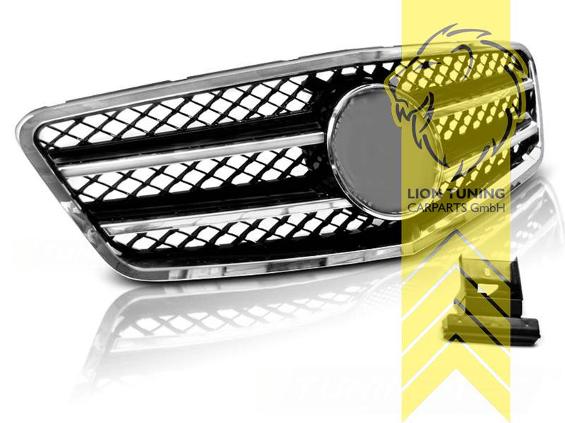 Original Mercedes Emblem wird übernommen, chrom, schwarz matt, ABS Kunststoff, Eintragungsfrei / als Ersatzteil verwendbar