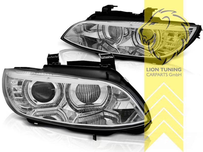 Liontuning - Tuningartikel für Ihr Auto  Lion Tuning Carparts GmbH LED  Angel Eyes Scheinwerfer für BMW E92 Coupe E93 Cabrio schwarz XENON ohne AFS