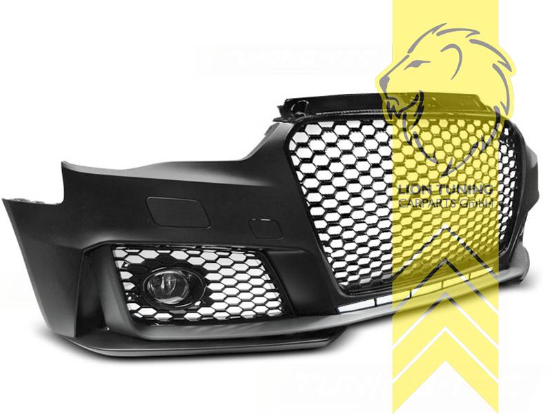 Liontuning - Tuningartikel für Ihr Auto  Lion Tuning Carparts GmbH  Frontstoßstange Frontschürze für Audi A3 8V mit Grill schwarz hochglanz