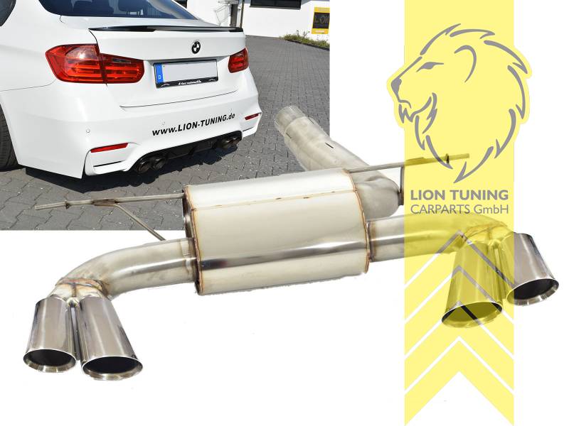 Liontuning - Tuningartikel für Ihr Auto  Lion Tuning Carparts GmbH  Edelstahl Sportauspuff Duplex für BMW F30 F31 F32 F33