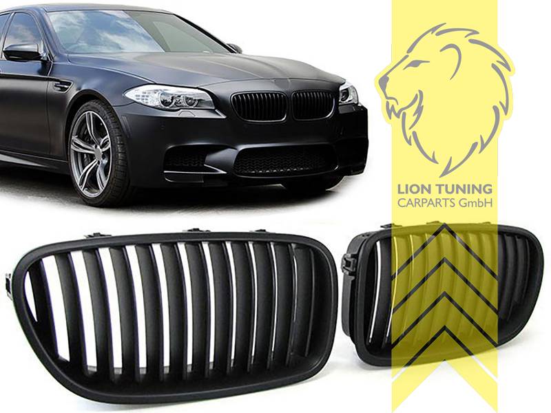 Liontuning - Tuningartikel für Ihr Auto  Lion Tuning Carparts GmbH Grill  Sportgrill Kühlergrill für BMW F10 Limousine F11 Touring schwarz matt
