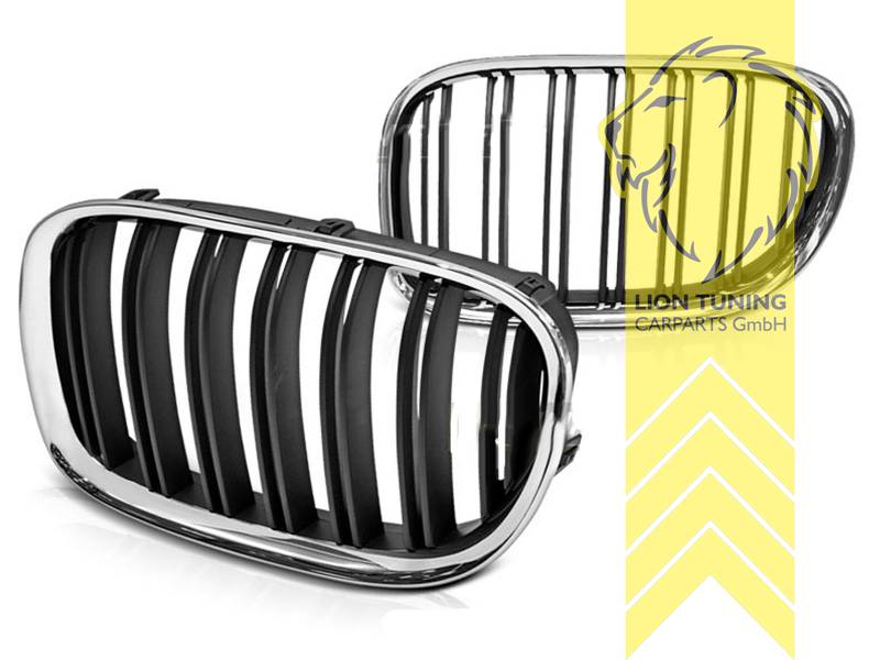 Doppelsteg, chrom, schwarz matt, ABS Kunststoff, Eintragungsfrei / als Ersatzteil verwendbar