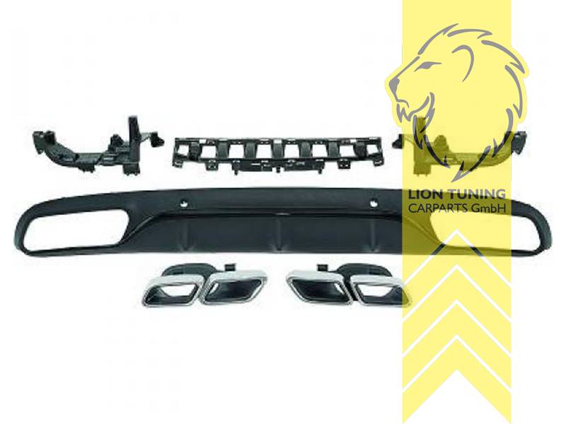 links und rechts, nur passend für AMG Line Stoßstange, PP Kunststoff, schwarz - lackierfähig, Eintragungsfrei / als Ersatzteil verwendbar