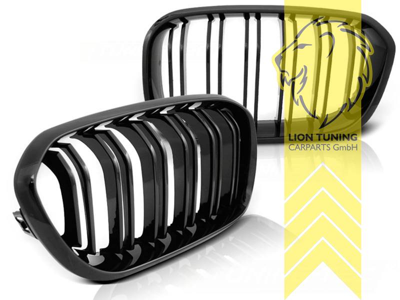 Doppelsteg, schwarz glänzend, ABS Kunststoff, Eintragungsfrei / als Ersatzteil verwendbar