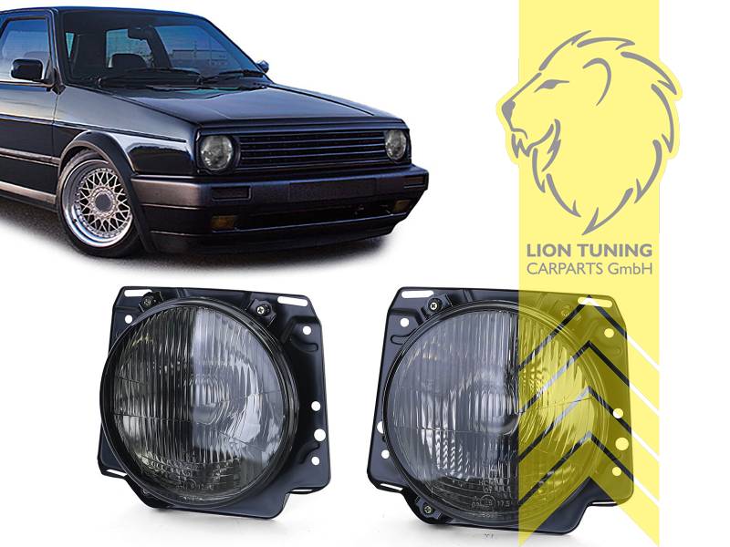 Liontuning - Tuningartikel für Ihr Auto  Lion Tuning Carparts GmbH Design  Scheinwerfer VW Golf 2 schwarz smoke OEM Look
