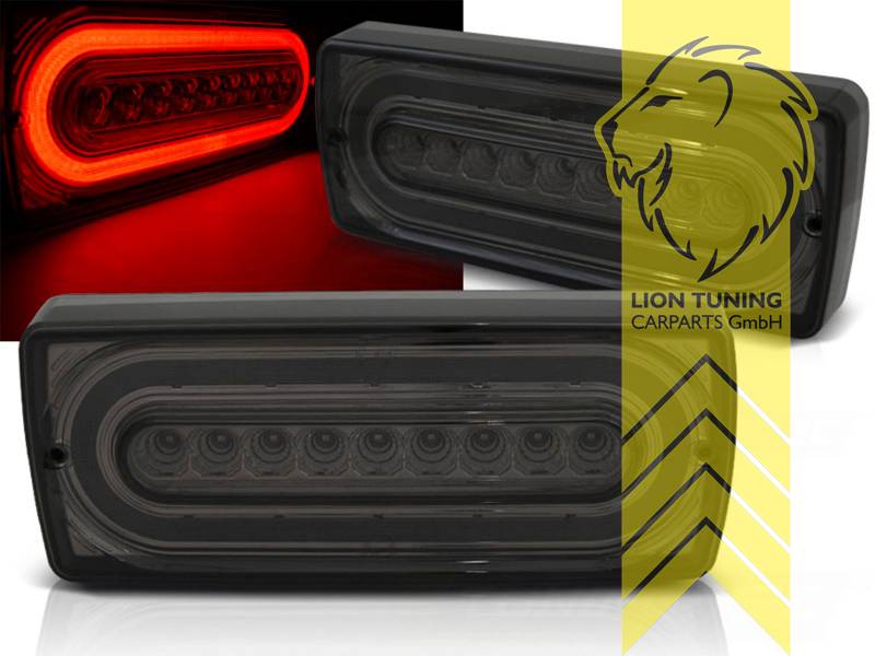 LED, schwarz, mit dynamischem LED Blinker, Eintragungsfrei / mit E-Prüfzeichen