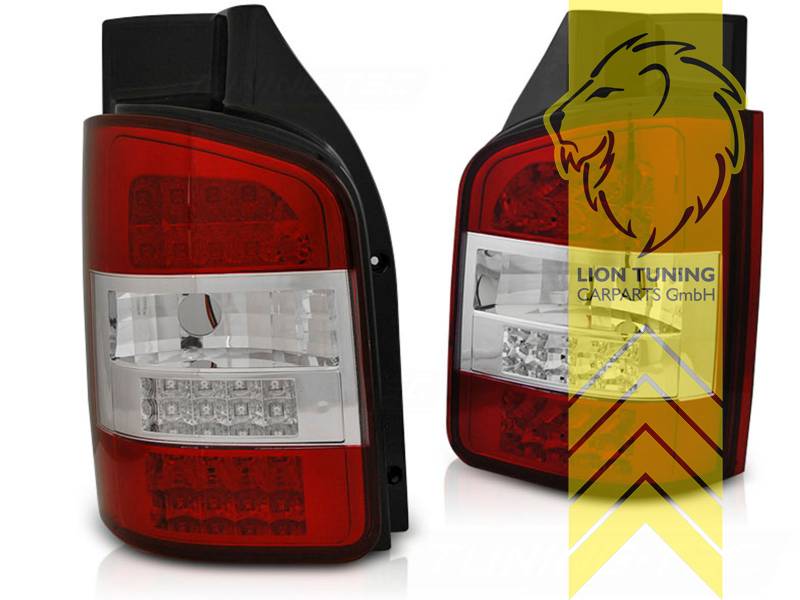 Liontuning - Tuningartikel für Ihr Auto  Lion Tuning Carparts GmbH LED Rückleuchten  VW T5 Bus Facelift Multivan Caravelle Transporter rot smoke