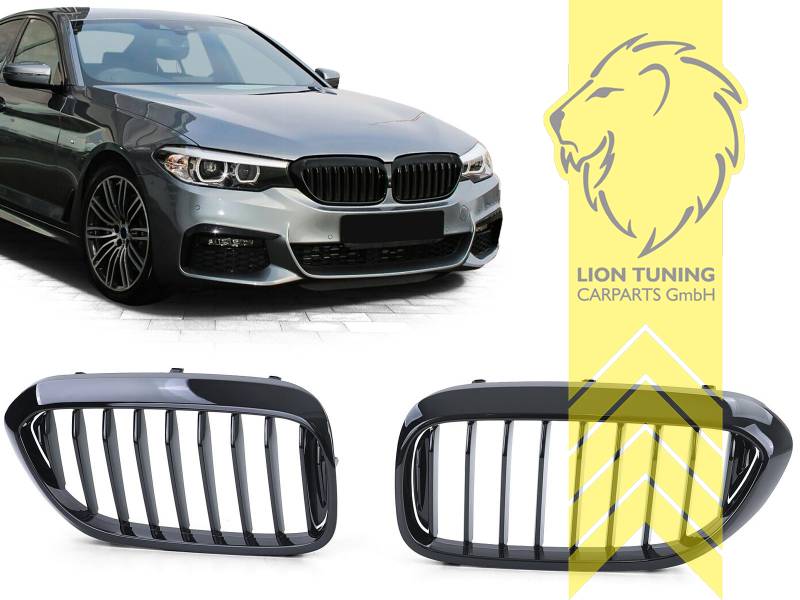 Liontuning - Tuningartikel für Ihr Auto  Lion Tuning Carparts GmbH  Sportgrill Kühlergrill BMW G30 Limousine G31 Touring schwarz glänzend