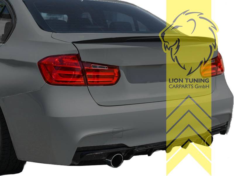Liontuning - Tuningartikel für Ihr Auto  Lion Tuning Carparts GmbH  Heckansatz Heckspoiler Diffusor BMW F30 Limousine M-Paket Performance Optik
