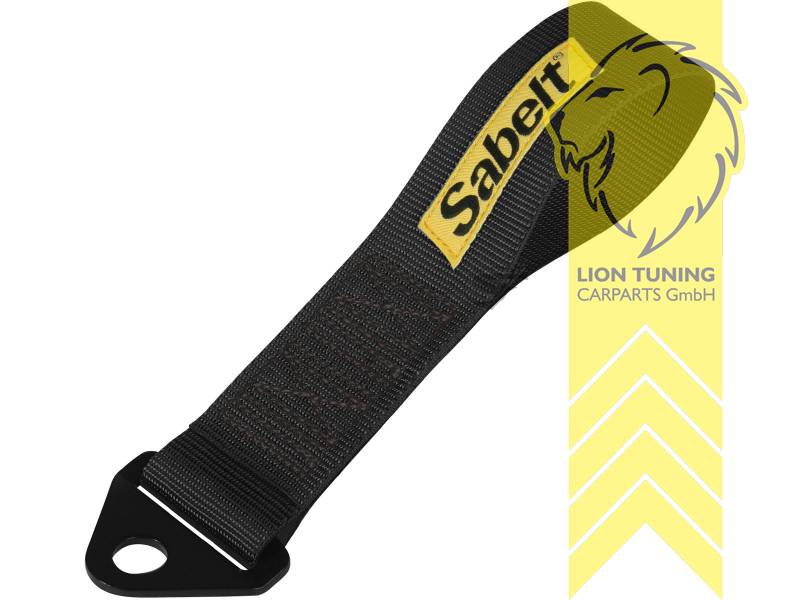Liontuning - Tuningartikel für Ihr Auto  Lion Tuning Carparts GmbH Sabelt  Universal Abschleppschlaufe Abschleppöse Tow Hook Strap Rallye schwarz