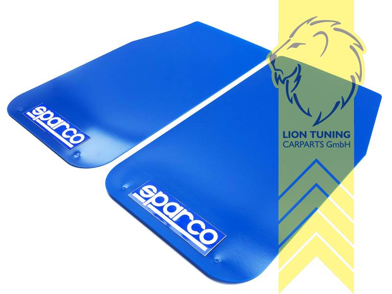 Liontuning - Tuningartikel für Ihr Auto  Lion Tuning Carparts GmbH 4x  Sparco Universal Schmutzfänger Spritzschutz Mud Flaps Splash Guards Blau