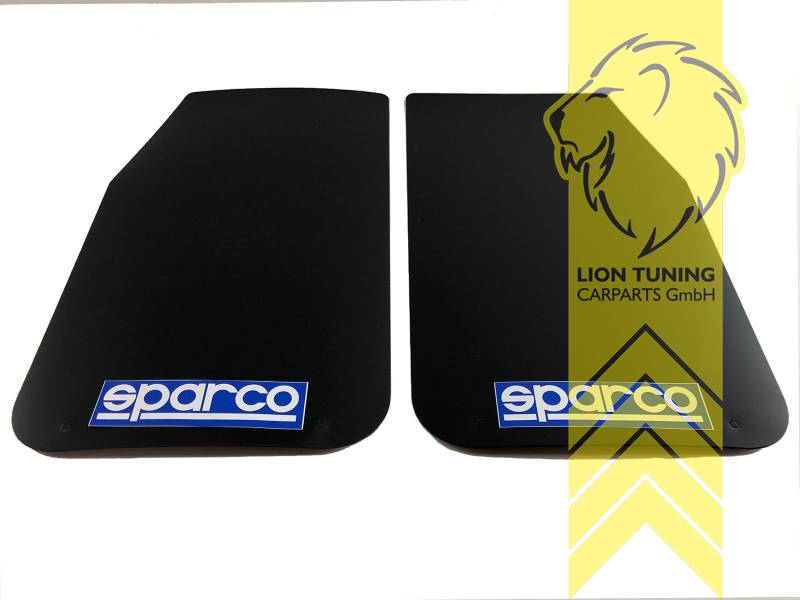 Liontuning - Tuningartikel für Ihr Auto  Lion Tuning Carparts GmbH 2x  Sparco Universal Schmutzfänger Spritzschutz Mud Flaps Splash Guards Schwarz