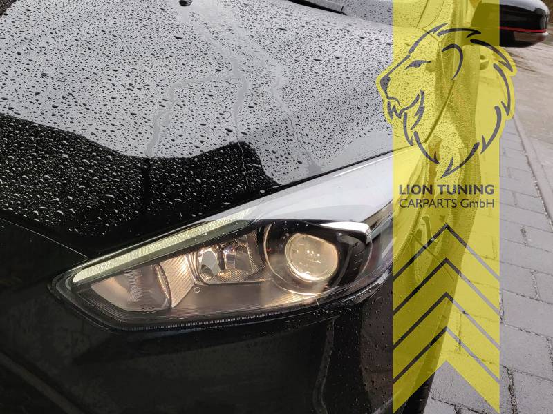 Liontuning - Tuningartikel für Ihr Auto  Lion Tuning Carparts GmbH  Scheinwerfer echtes TFL Ford Focus 3 Facelift LED Tagfahrlicht schwarz