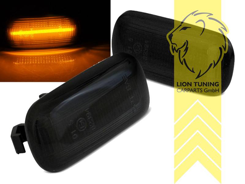 Liontuning - Tuningartikel für Ihr Auto  Lion Tuning Carparts GmbH LED  Seitenblinker Audi A3 8P A4 8E B6 B7 A6 4F C6 schwarz smoke