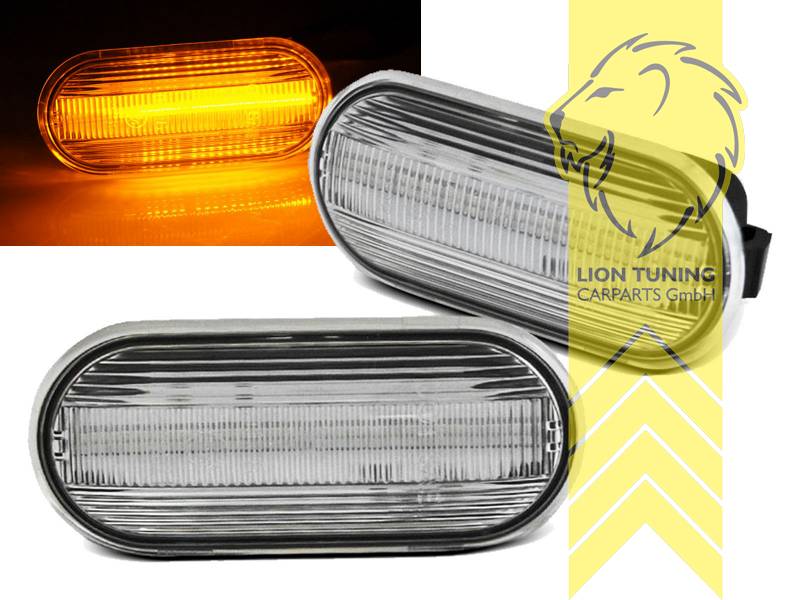 Liontuning - Tuningartikel für Ihr Auto  LED Light Bar Seitenblinker für  Seat Leon Altea 5P Toledo 1L 1M 5P Exeo chrom OEM dynamischer Blinker