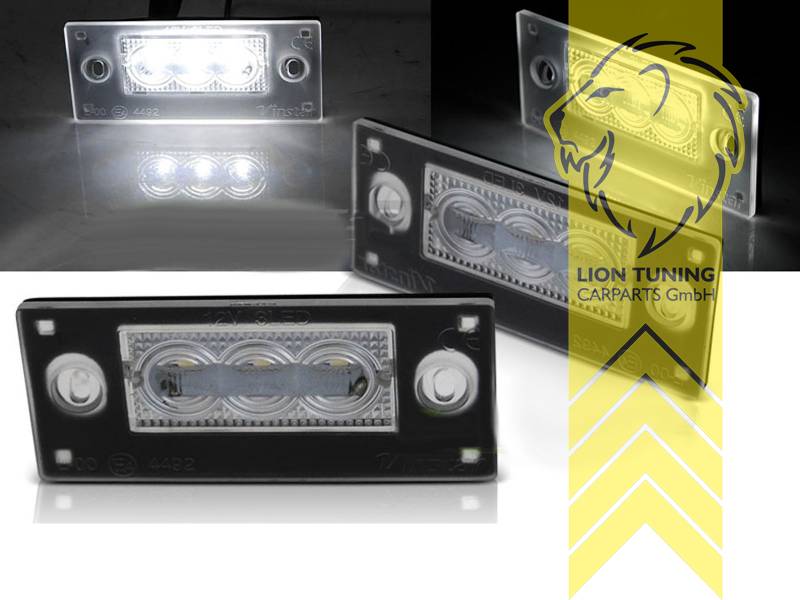 Liontuning - Tuningartikel für Ihr Auto  Lion Tuning Carparts GmbH LED SMD Kennzeichenbeleuchtung  Audi A4 B5 Limousine Avant Audi A3 8L