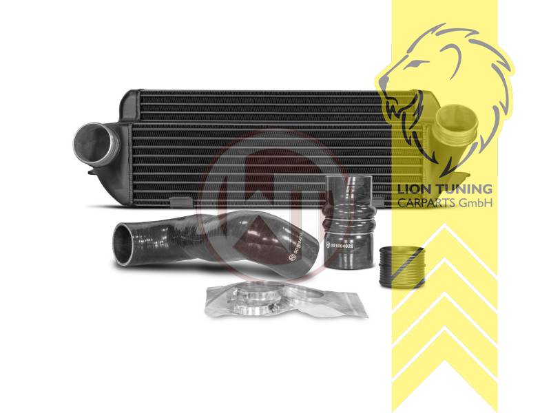 Competition EVO 2, Nacharbeit am Kühlersupport erforderlich, für Fahrzeuge mit N54 / N55 Motor, auch für Allrad Modelle, Aluminium, 35i 220KW / 35i 225KW / 35i 240KW / 1M 250KW, 520mm x 210mm x 150mm (gestuft), !!! Nicht im Bereich der STVZO zugelassen !!!