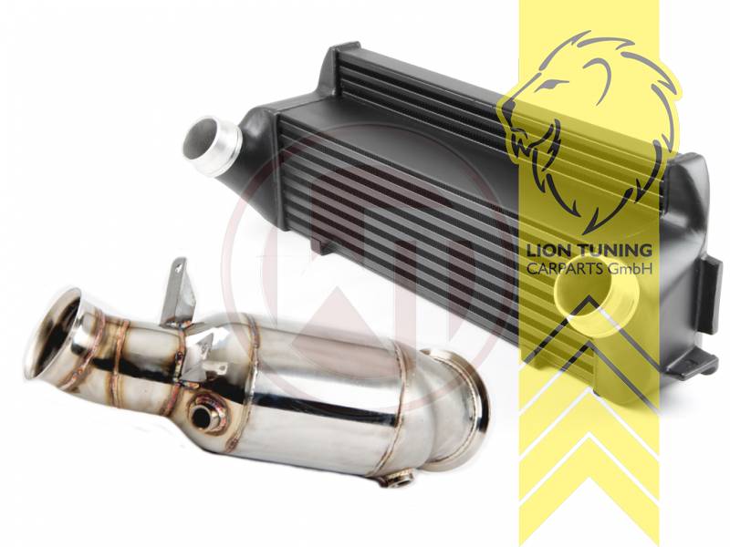 Competition EVO 1, mit KAT, Hosenrohr-Kit mit 200 CPSI Rennkat, Aluminium, 135i 235-240KW, N55, 520mm x 210mm x 130mm (gestuft), !!! Nicht im Bereich der STVZO zugelassen !!!