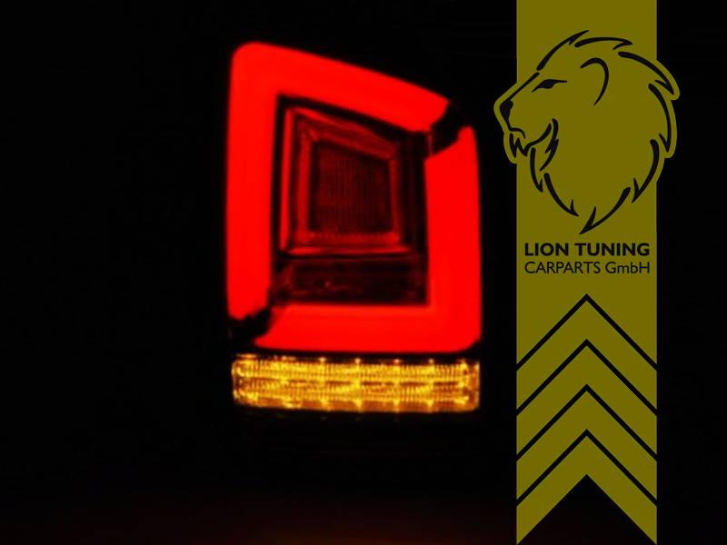 Liontuning - Tuningartikel für Ihr Auto  Lion Tuning Carparts GmbH LED  Rückleuchten VW T5 Bus Multivan Caravelle Transporter rot smoke dynamischer  Blinker