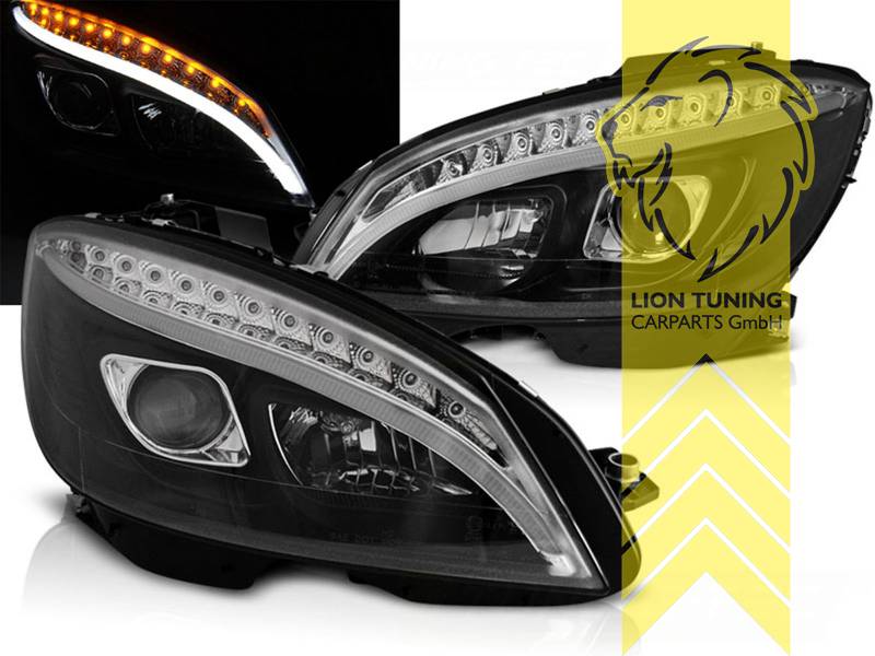 Liontuning - Tuningartikel für Ihr Auto  Lion Tuning Carparts GmbHMaxton  Front Ansatz passend für Mercedes Benz C Klasse W204 VORFacelift schwarz  glänzend